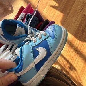 Nike Dunk Low Kids Shoes - Blue size 6C